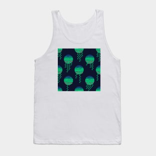 Polka Dot Vistas - Deep Blue Tank Top